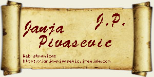 Janja Pivašević vizit kartica